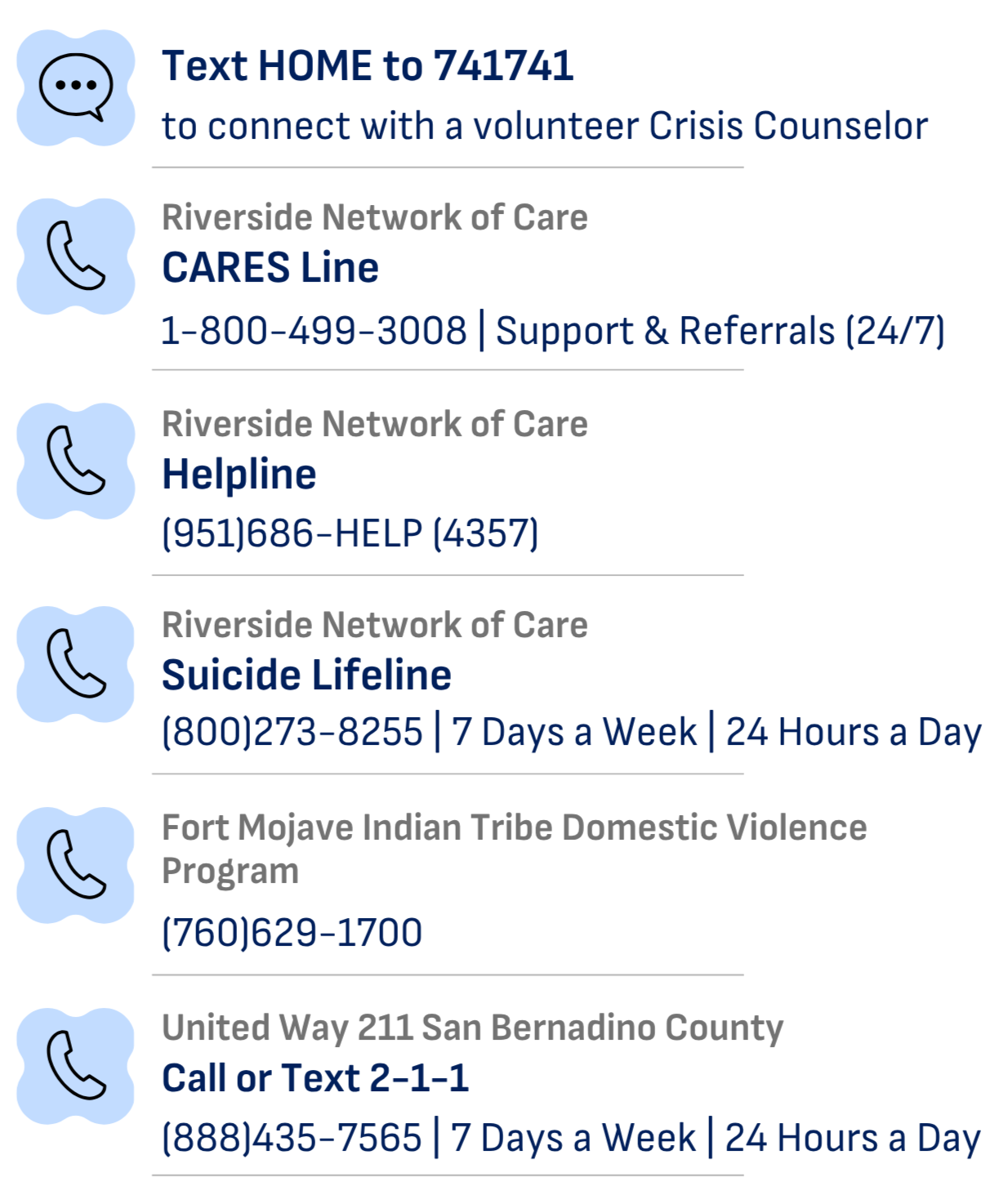 Student Wellness Phone Numbers