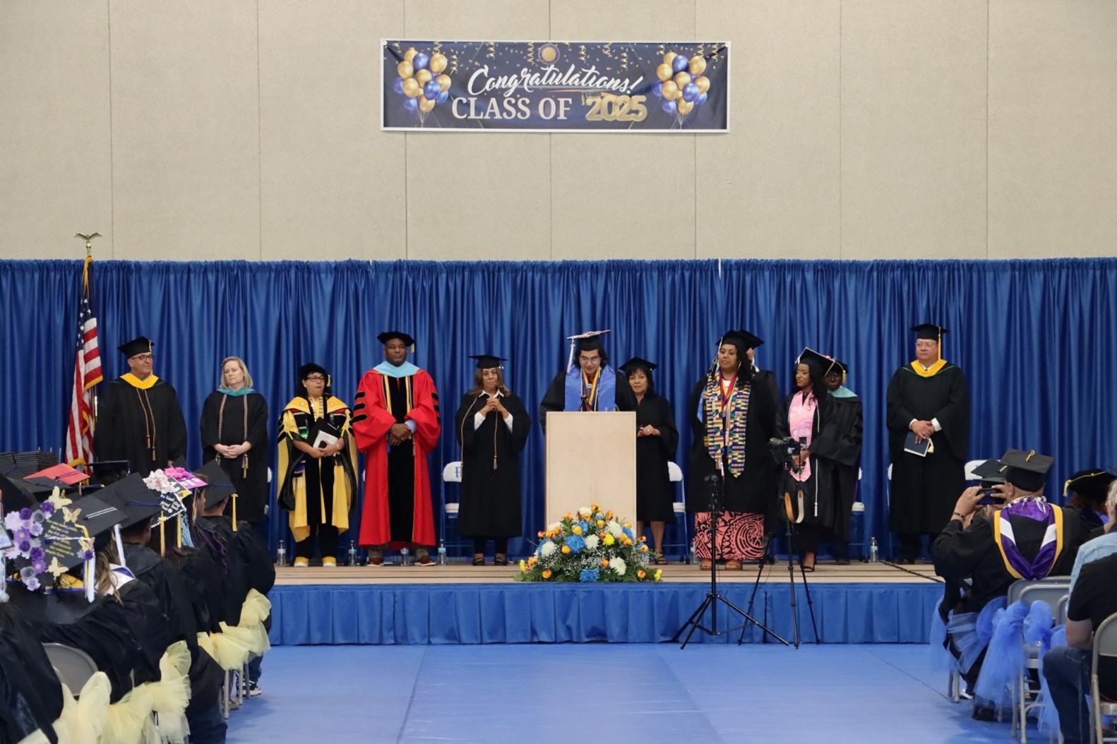 Superintendent/President Dr. Bruce Moses and college leadership
